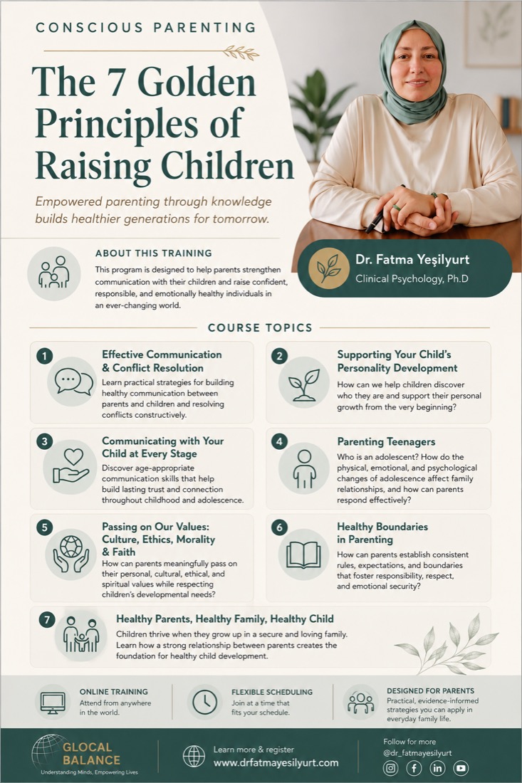 Conscious Parenting — seminar poster by Dr. Fatma Yeşilyurt